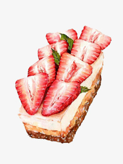 美味的草莓蛋糕素材
