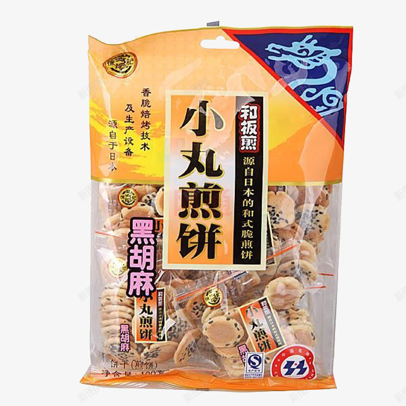 黑胡麻小丸煎饼png免抠素材_新图网 https://ixintu.com 产品实物 徐福记食品 煎饼 零食 饼干