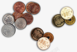 硬币传统元素卷轴素材
