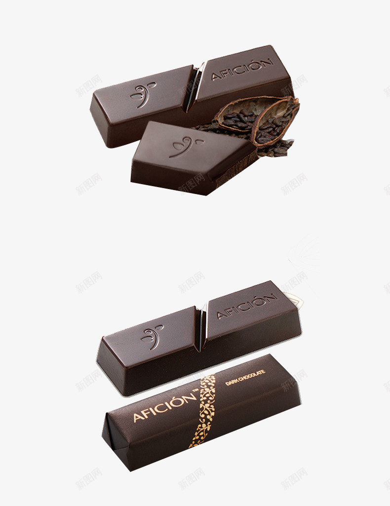 巧克力糖png免抠素材_新图网 https://ixintu.com 歌斐颂 纯可可脂巧克力 纯黑巧克力 零食 食物