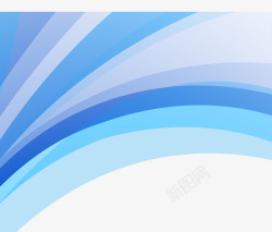 梦幻波纹背景蓝色线条科技展板高清图片