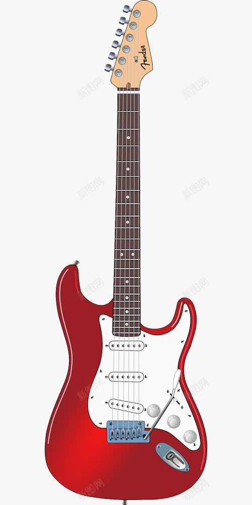 红色的电吉他png免抠素材_新图网 https://ixintu.com 乐器 垂直 电吉他 红色