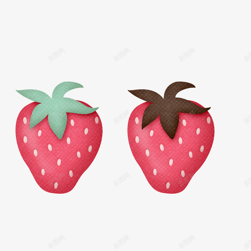 草莓png免抠素材_新图网 https://ixintu.com 卡通 美食 草莓 贴纸