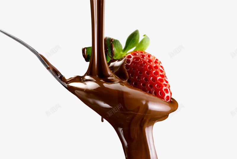 融化的巧克力浆和草莓png免抠素材_新图网 https://ixintu.com 勺子 巧克力 巧克力浆 水果 甜品 甜食 草莓 融化 零食 食品