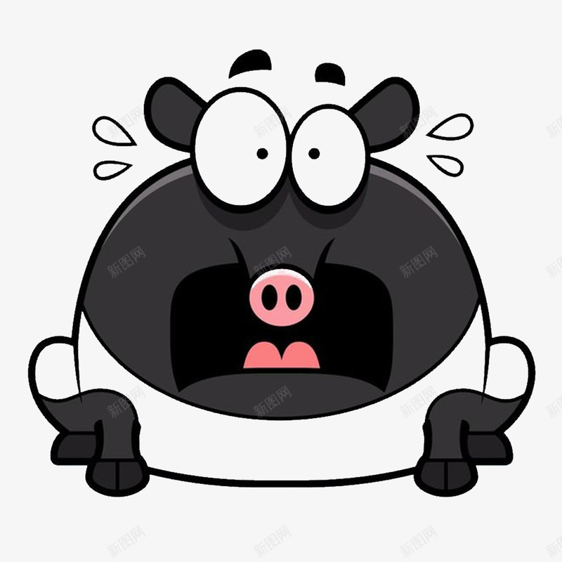 被吓到的猪png免抠素材_新图网 https://ixintu.com 卡通 可爱的 吓到 吓坏的表情 惊讶 被吓到 被吓到的猪