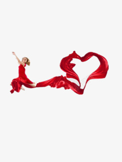 跳舞的女生红衣舞女高清图片
