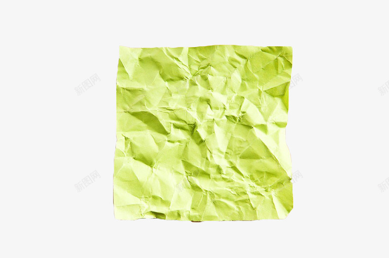 绿色皱纹便条纸png免抠素材_新图网 https://ixintu.com 便签纸 皱纹 皱纹纸 空白 纸 纸张 绿色