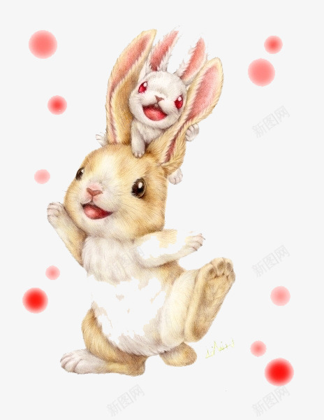 卡通兔子png免抠素材_新图网 https://ixintu.com 兔子 兔子简笔画 卡通 可爱 彩铅 手绘 装饰