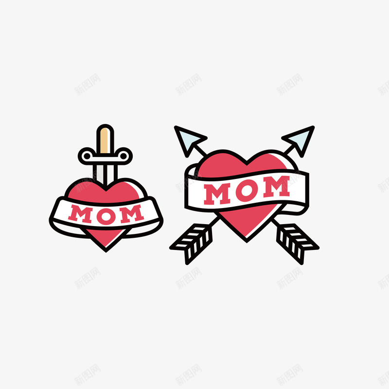 母亲节logo图标png_新图网 https://ixintu.com 桃心 母亲 母亲节logo 母亲节快乐 节日祝福 鲜艳