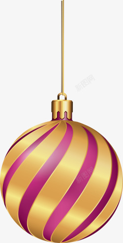 奢华吊球圣诞节金色吊球高清图片