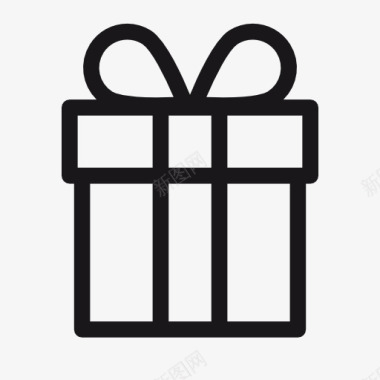 礼物盒子简洁圣诞节图标图标