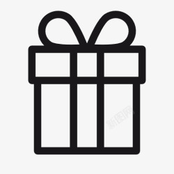 盒子图标设计礼物盒子简洁圣诞节图标高清图片