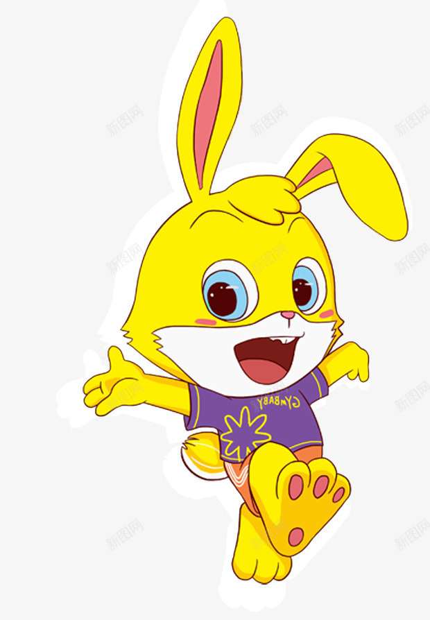 卡通兔子png免抠素材_新图网 https://ixintu.com q版兔子 兔子 动物 卡通动物 可爱兔子 长耳朵 黄色小兔子