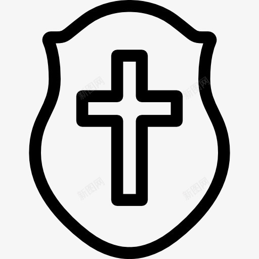 盾与ChristianCross图标png_新图网 https://ixintu.com 保护 安全 武器 盾牌 防御