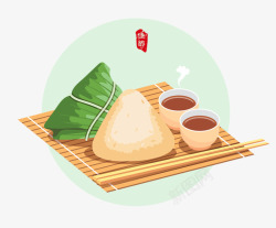 粽享粽享端午中国风插画高清图片