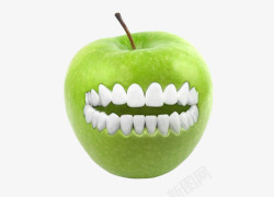 苹果牙齿素材
