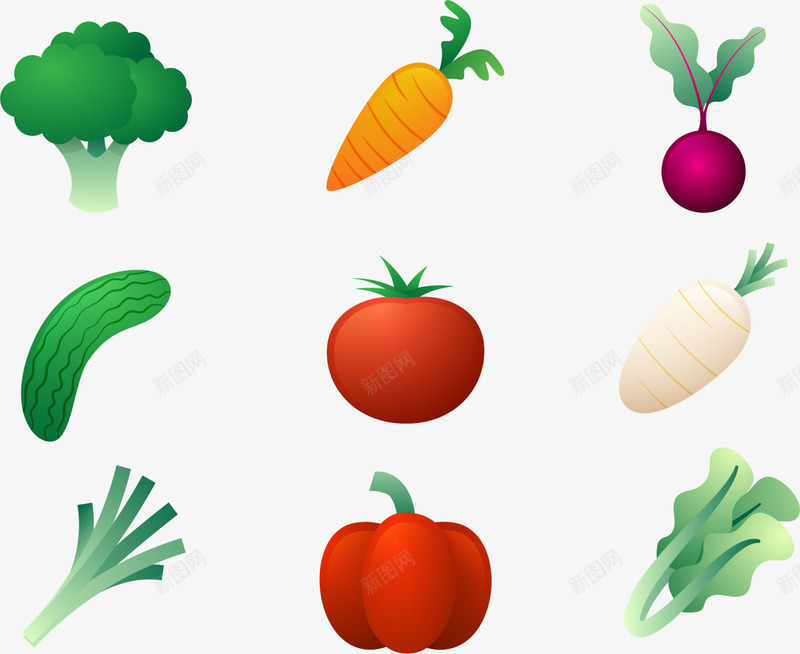 多种多样的蔬菜png免抠素材_新图网 https://ixintu.com 一捆 健康饮食 大萝卜 大葱 番茄 绿色蔬菜 胡萝卜 花菜 蔬菜 黄瓜