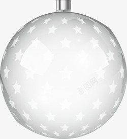 光感立体球圣诞银色光感装饰球矢量图高清图片