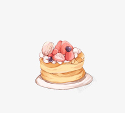 可爱草莓蛋糕素材