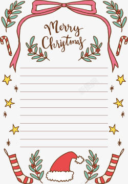 信纸圣诞节图片素材可爱圣诞留言信纸高清图片