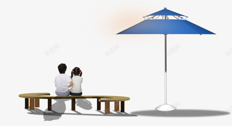 户外椅子太阳伞png免抠素材_新图网 https://ixintu.com 休闲 太阳伞 户外 椅子 蓝色 造型