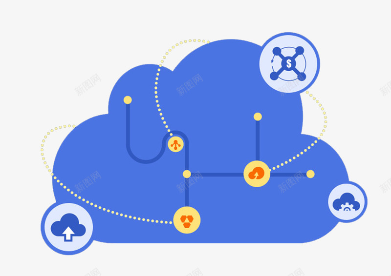 云计算大数据png免抠素材_新图网 https://ixintu.com 云 云计算 云计算大数据 大数据 高科技