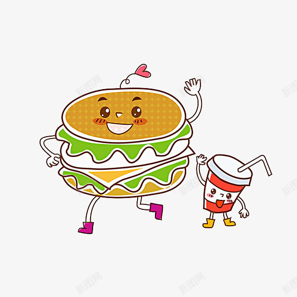 可口的汉堡png免抠素材_新图网 https://ixintu.com 卡通 可乐 可爱的 汉堡 简笔 美味的 表情