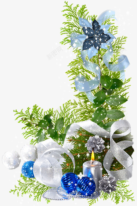 松针树png免抠素材_新图网 https://ixintu.com 圣诞节 圣诞饰品 装饰元素