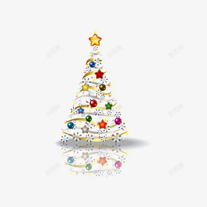 圣诞树png免抠素材_新图网 https://ixintu.com 圣诞树 圣诞节元素 挂件 挂饰 矢量圣诞彩球
