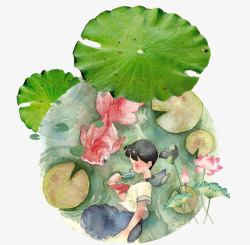荷塘荷花素材