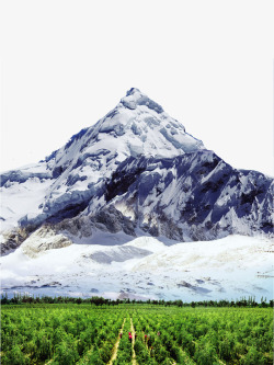 雪山瀑布背景图雪山高清图片