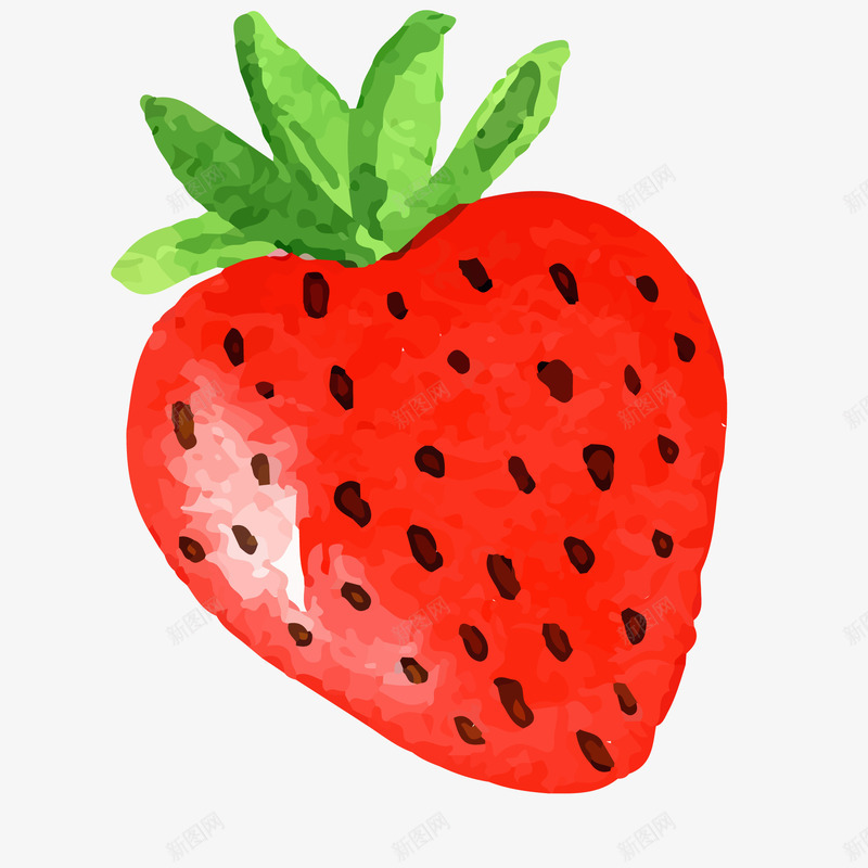 卡通草莓水果矢量图ai免抠素材_新图网 https://ixintu.com 卡通 手绘 水果设计 红色 草莓设计 矢量图