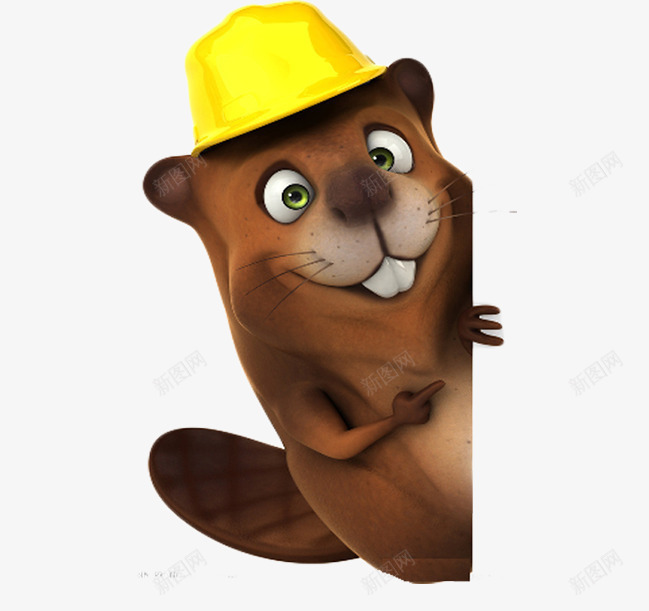钻地鼠png免抠素材_新图网 https://ixintu.com 卡通手绘钻地鼠图片 小动物背景图片 装饰图片鼠类 黄色的帽子