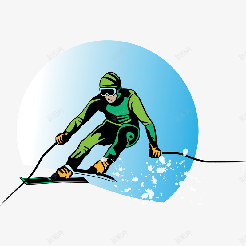滑雪的人高山滑雪png免抠素材_新图网 https://ixintu.com 休闲 滑雪 运动