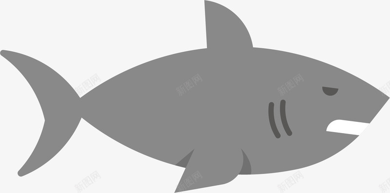 卡通小鲨鱼矢量图图标eps_新图网 https://ixintu.com 卡通 危险 图标icon 小鲨鱼 海洋动物 灰色 鲨鱼 鲨鱼鳍 矢量图