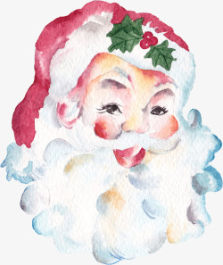 水粉手绘圣诞老人素材
