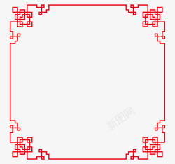 红色春节边框装饰素材