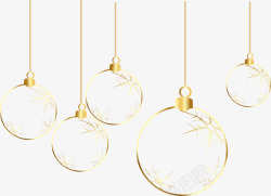 绳子背景装饰圣诞节金色吊环装饰高清图片