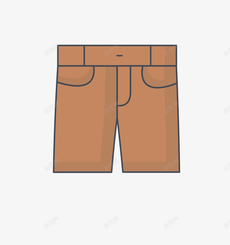 短裤可爱服饰图标png_新图网 https://ixintu.com 令人喜欢 可爱 大方 小小的 时尚 棕色短裤 流行 简单 简洁