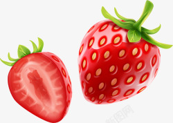 草莓水果装饰图案素材