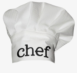 chef实物白色厨师帽高清图片