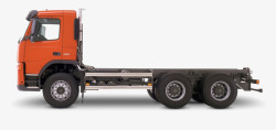 货车车辆橙红大卡车高清图片