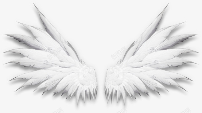 创意白色的翅膀造型png免抠素材_新图网 https://ixintu.com 创意 白色 翅膀 翅膀造型KT板 造型