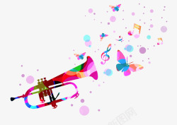 彩色开通喇叭音乐会海报高清图片