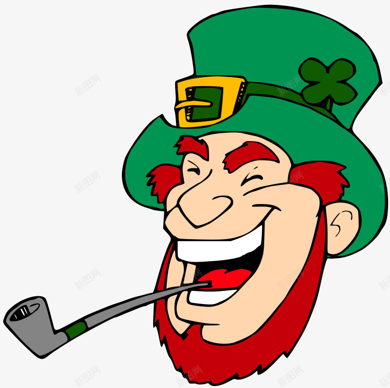 带绿帽子的吸烟的卡通男子png免抠素材_新图网 https://ixintu.com 卡通 吸烟 男子 绿帽子