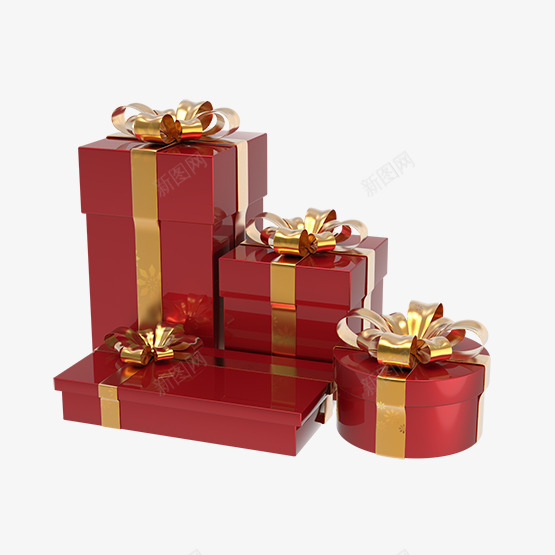 红色盒子圣诞图标png_新图网 https://ixintu.com 图标 圣诞 盒子 红色