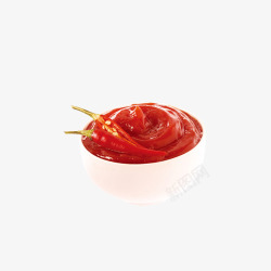 一碗红色的辣椒酱素材