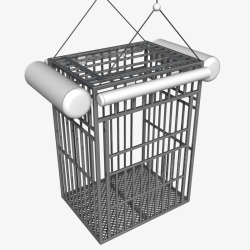 银色铁笼子挂式银色铁笼子高清图片