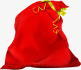 圣诞礼物袋png免抠素材_新图网 https://ixintu.com 促销节日 圣诞元素 圣诞帽 礼物袋 红色