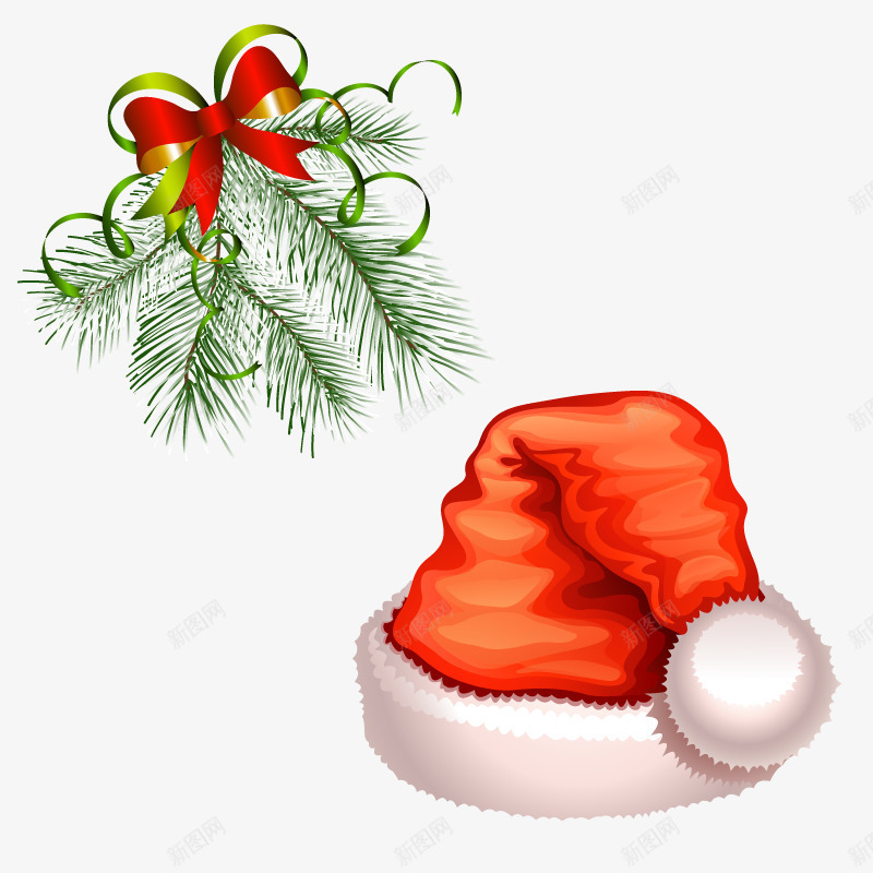 圣诞节装饰帽子png免抠素材_新图网 https://ixintu.com 元旦 圣诞节 帽子